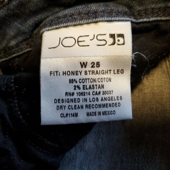Joes Jeans Honey Straight Leg Size W25 Blue Stretch Dark Wash Mid Rise Inseam 31 - Picture 6 of 11